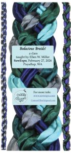 Braids in blues, green and gray